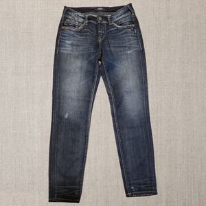 W29 silver skinny jeans